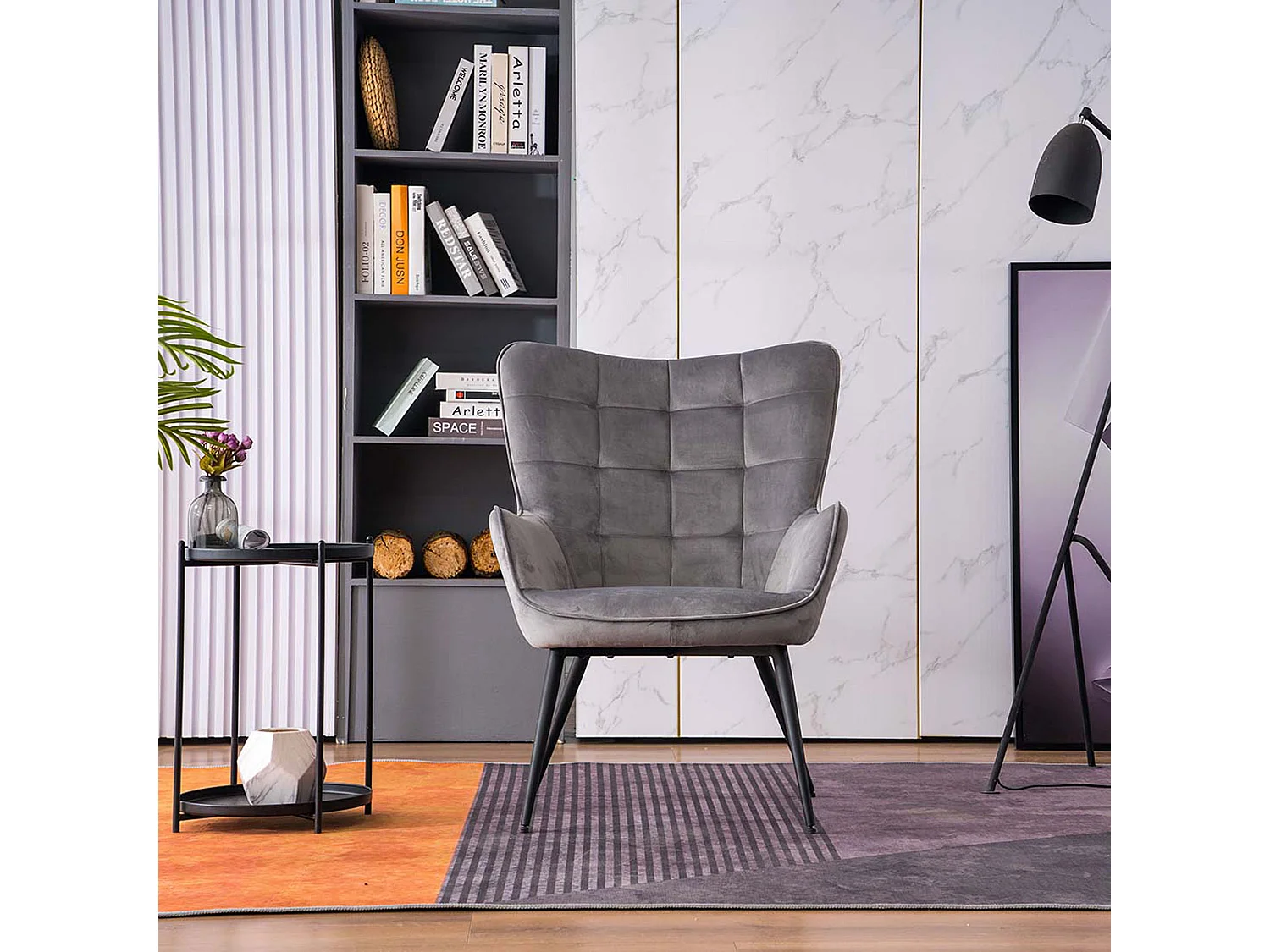 Vera Velvet Occasional Living Room Modern Accent Chair in 3 Colours
