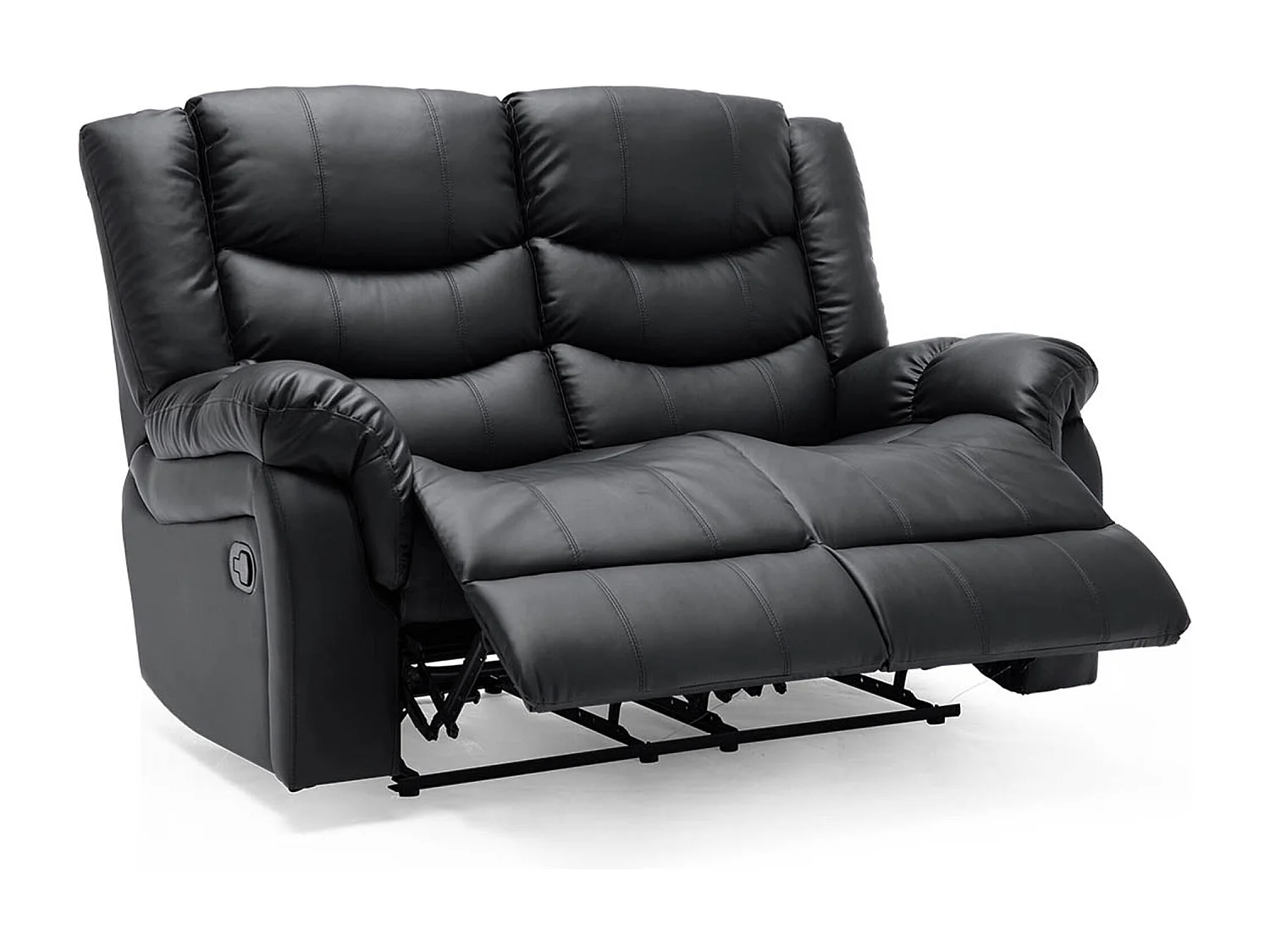 Seattle 2 Seater Manual High Back Bonded Leather Recliner Sofa