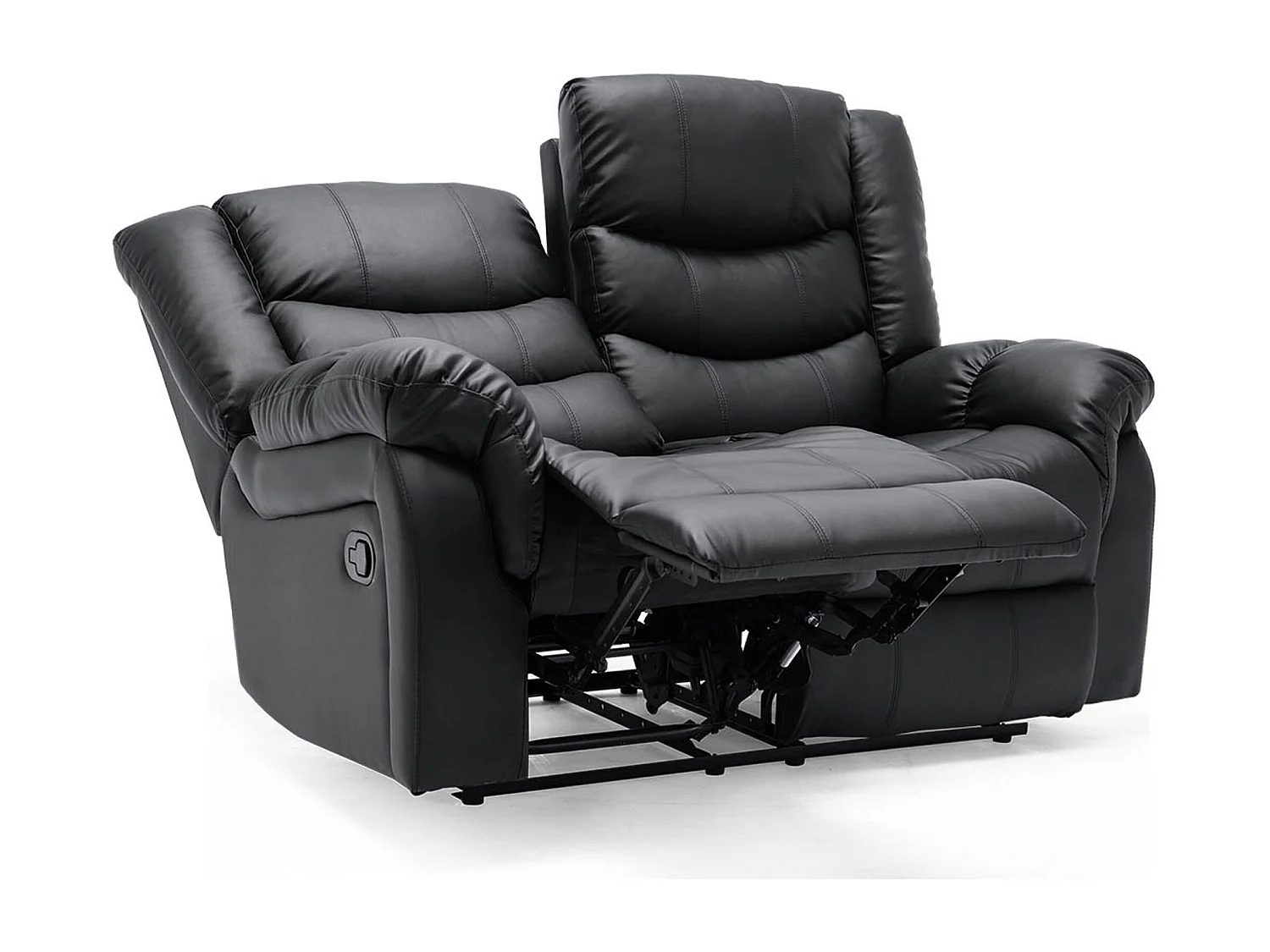 Seattle 2 Seater Manual High Back Bonded Leather Recliner Sofa