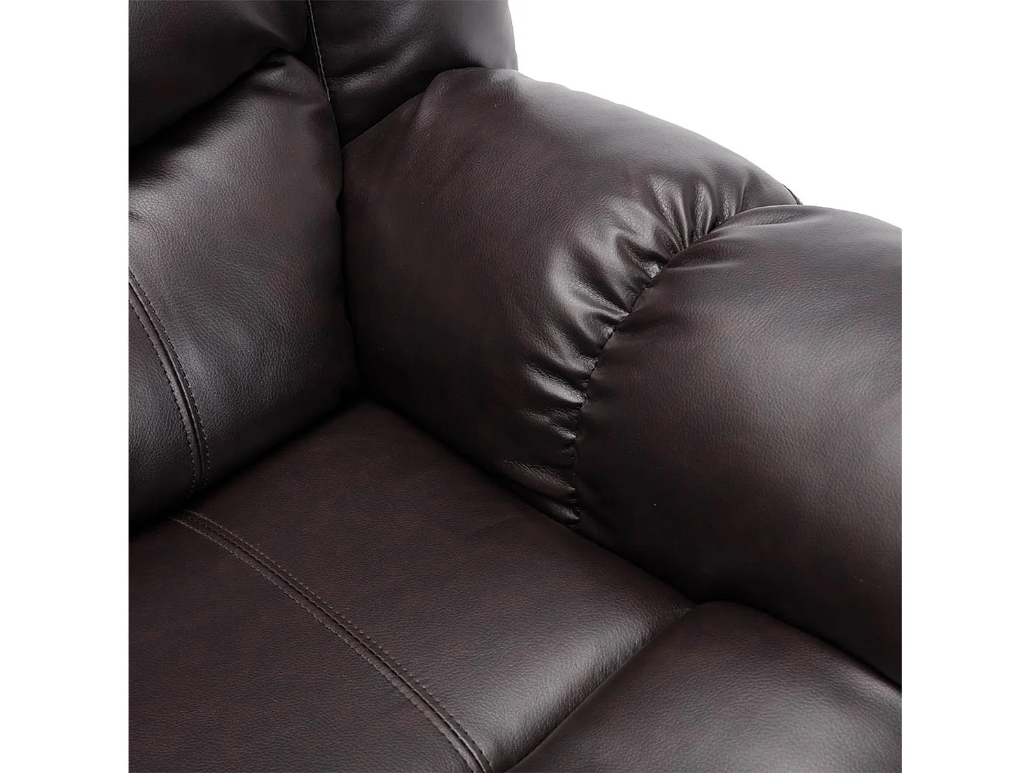 Seattle 3 Seater Manual High Back Bonded Leather Recliner Sofa