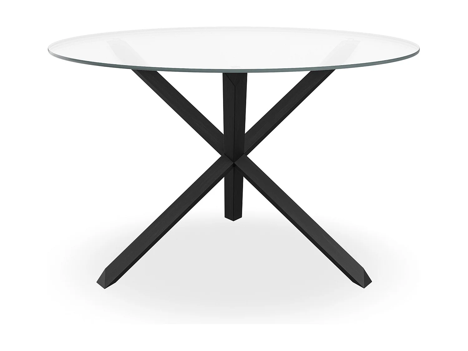 Malvern Round Dining Table 4-6 Seater w Solid Black Oak Legs