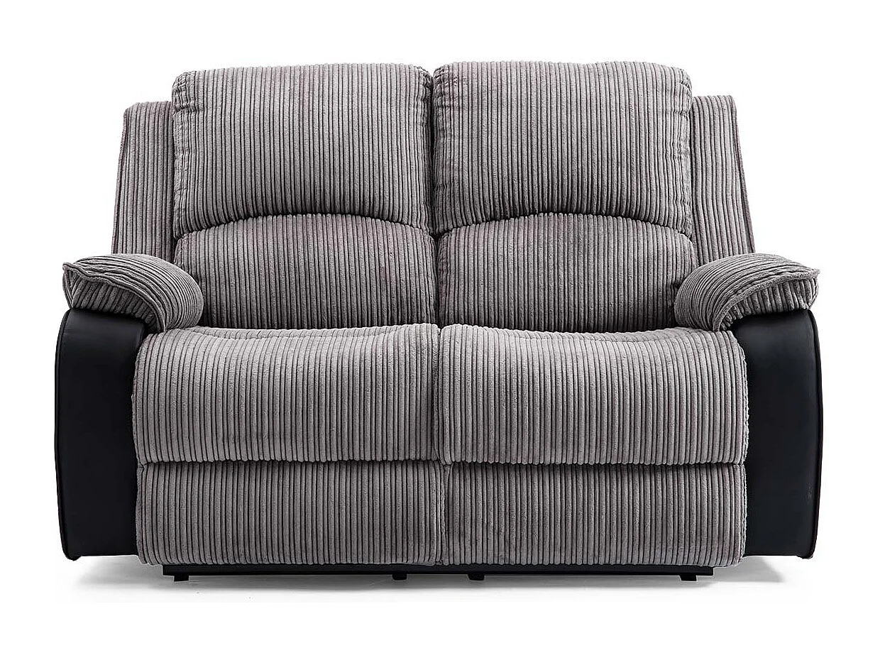 Postana 2 Seater Manual High Back Jumbo Cord Fabric Recliner Sofa
