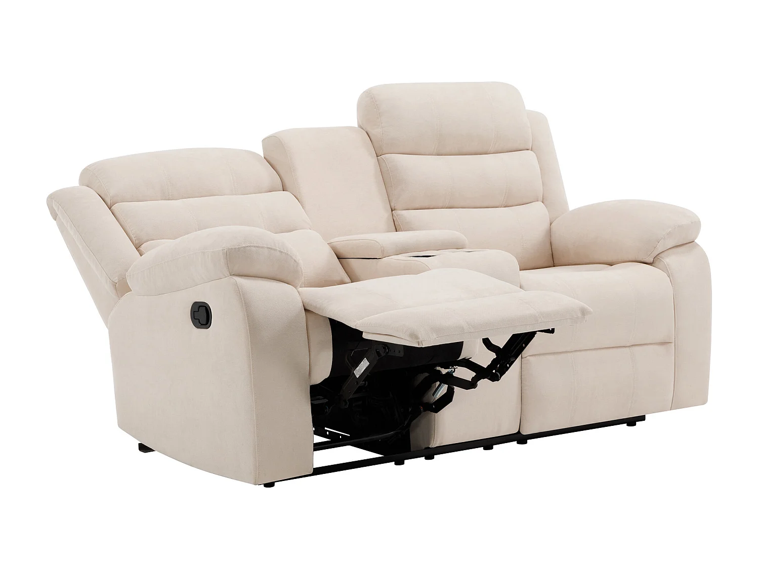 Boston 2 Seater Manual Recliner Sofa w Drinks Console