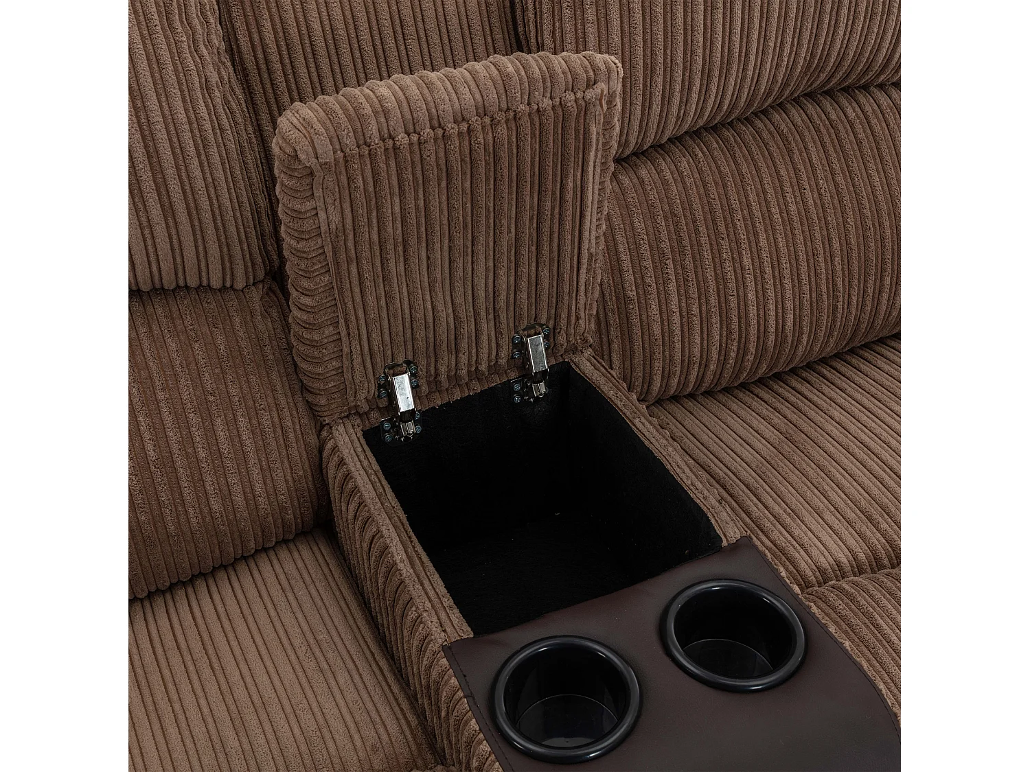 Postana Dual Motor Rise Recliner 2 Seater Cord Drinks Console Sofa