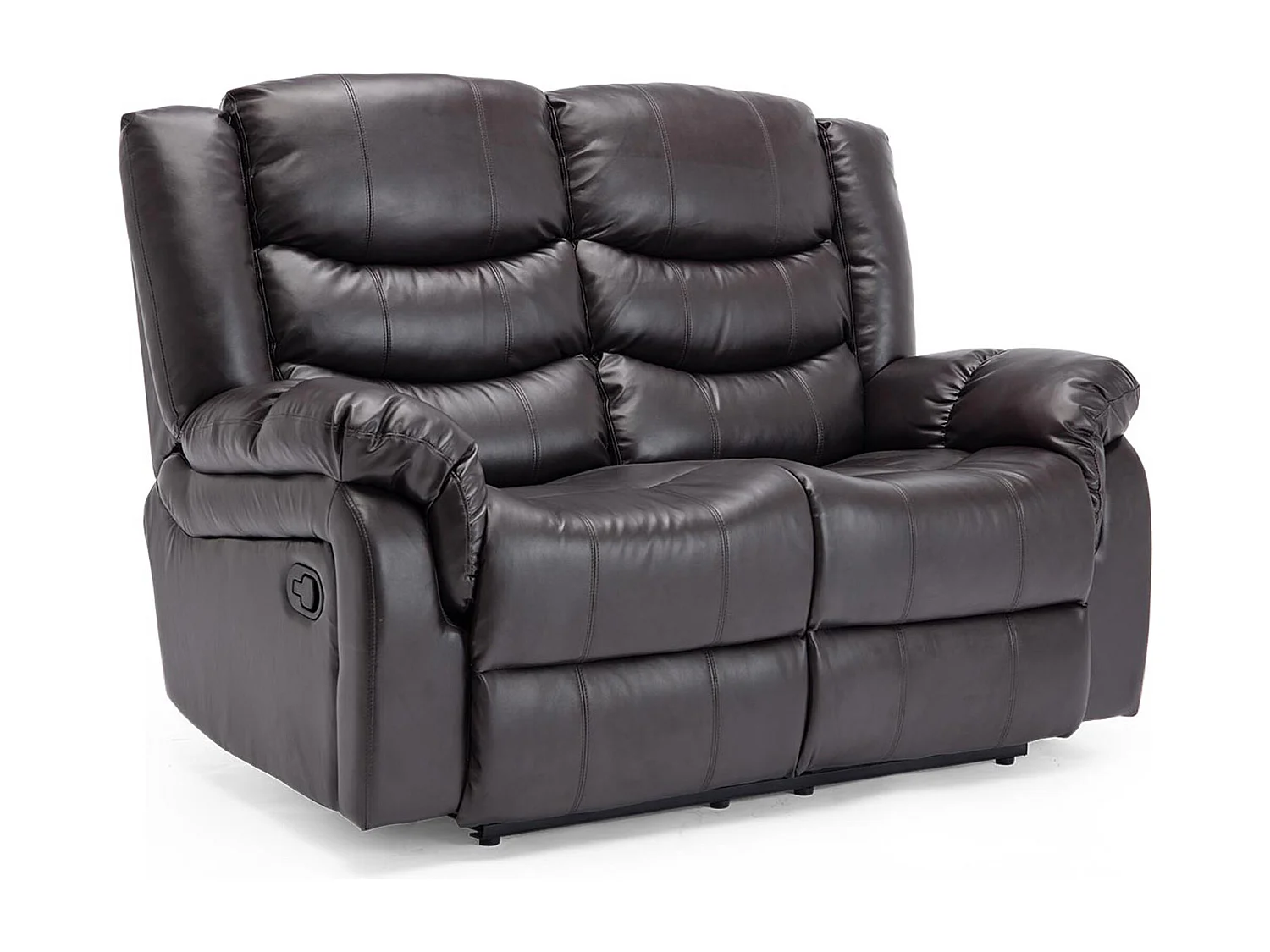 Seattle 2 Seater Manual High Back Bonded Leather Recliner Sofa