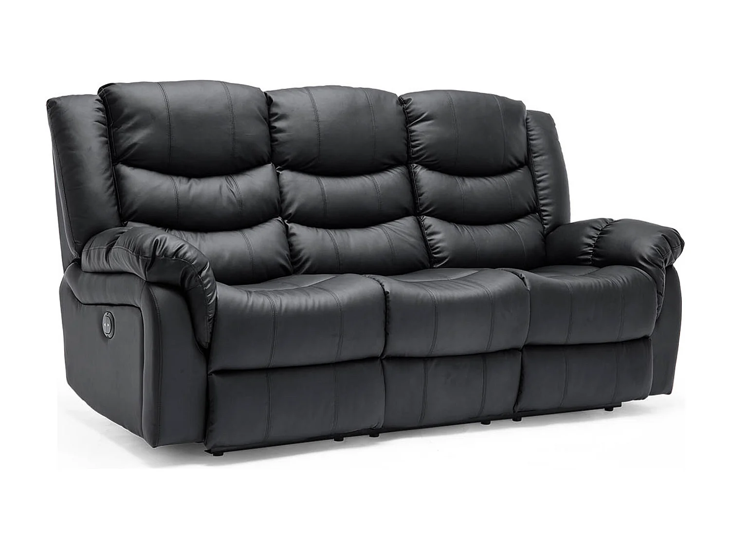 Seattle 3 Seater Electric High Back Bonded Leather Recliner Sofa