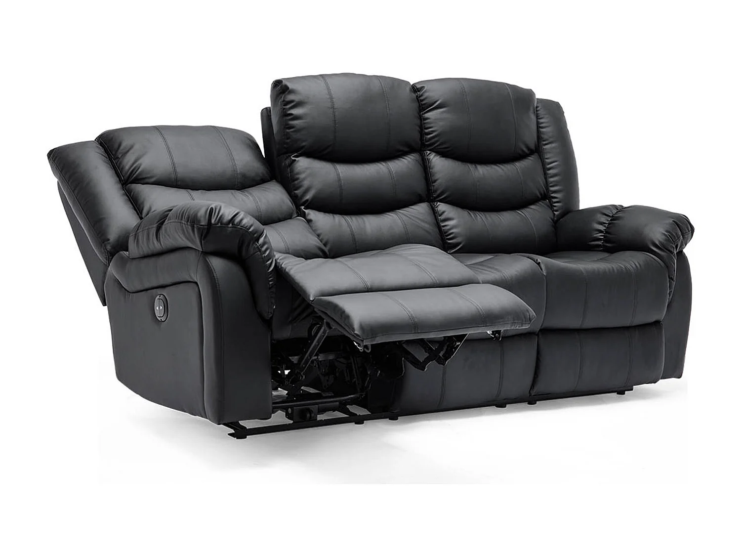 Seattle 3 Seater Electric High Back Bonded Leather Recliner Sofa