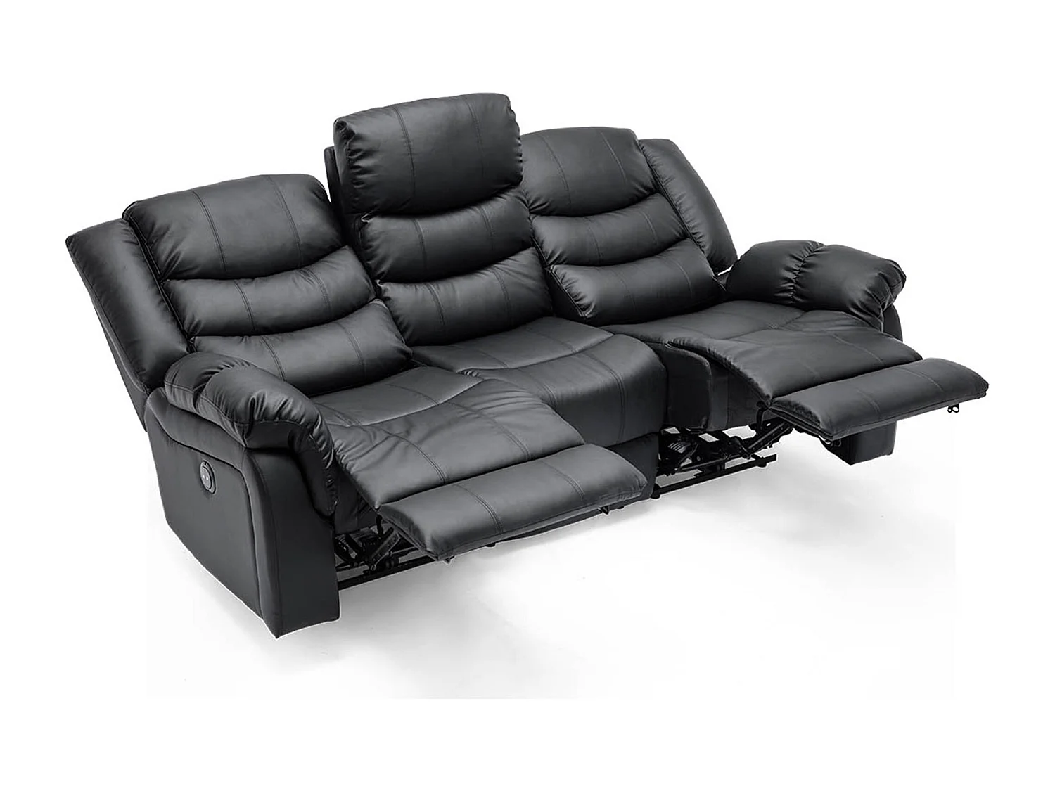Seattle 3 Seater Electric High Back Bonded Leather Recliner Sofa