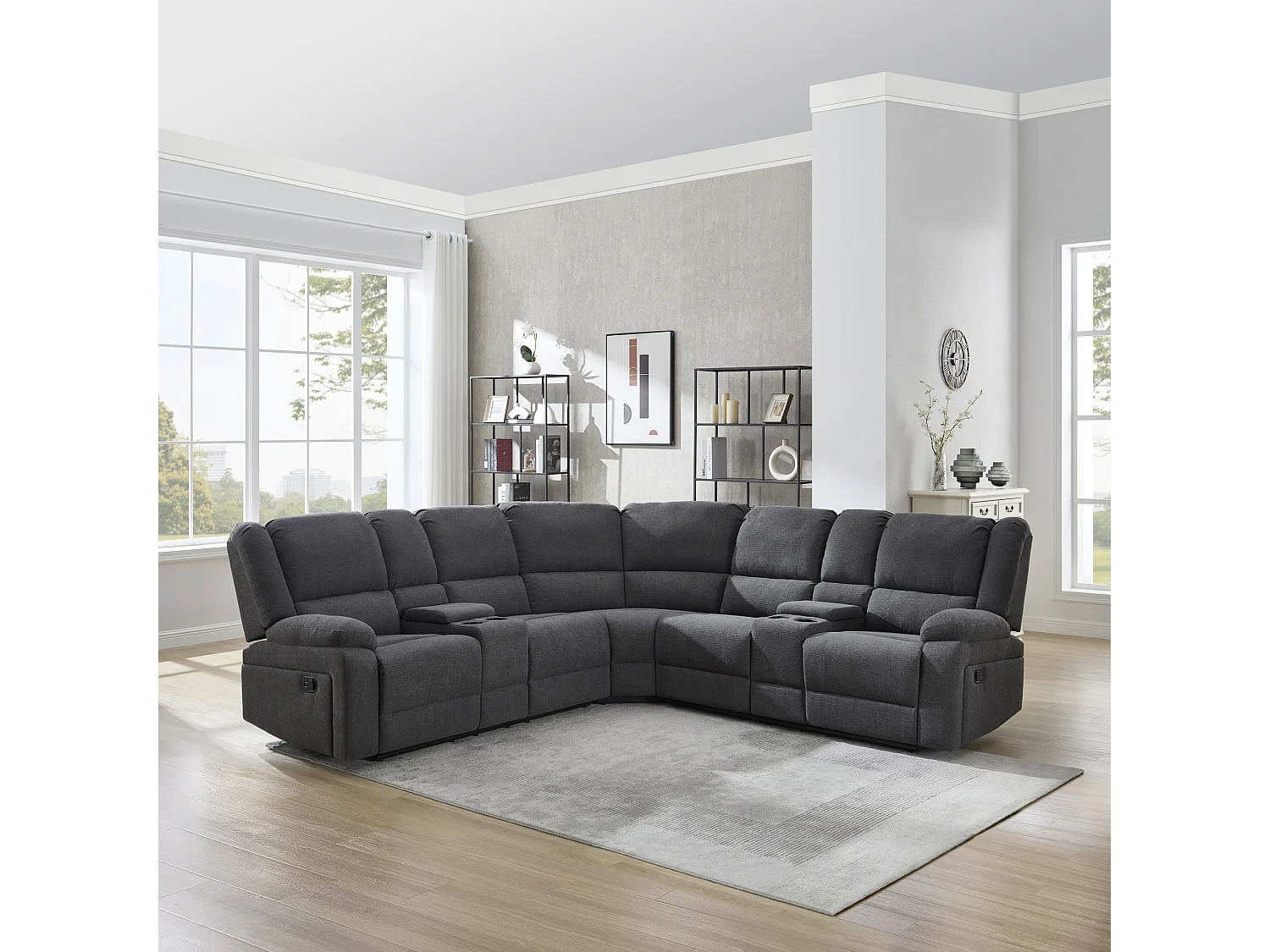 Praga Corner Fabric Recliner Sofa
