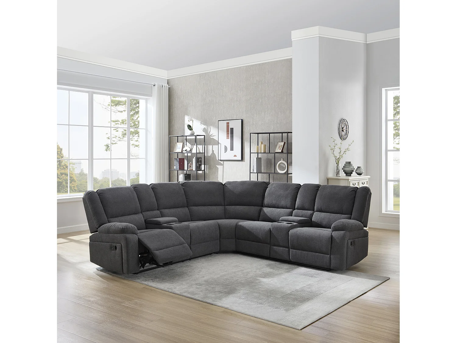 Praga Corner Fabric Recliner Sofa
