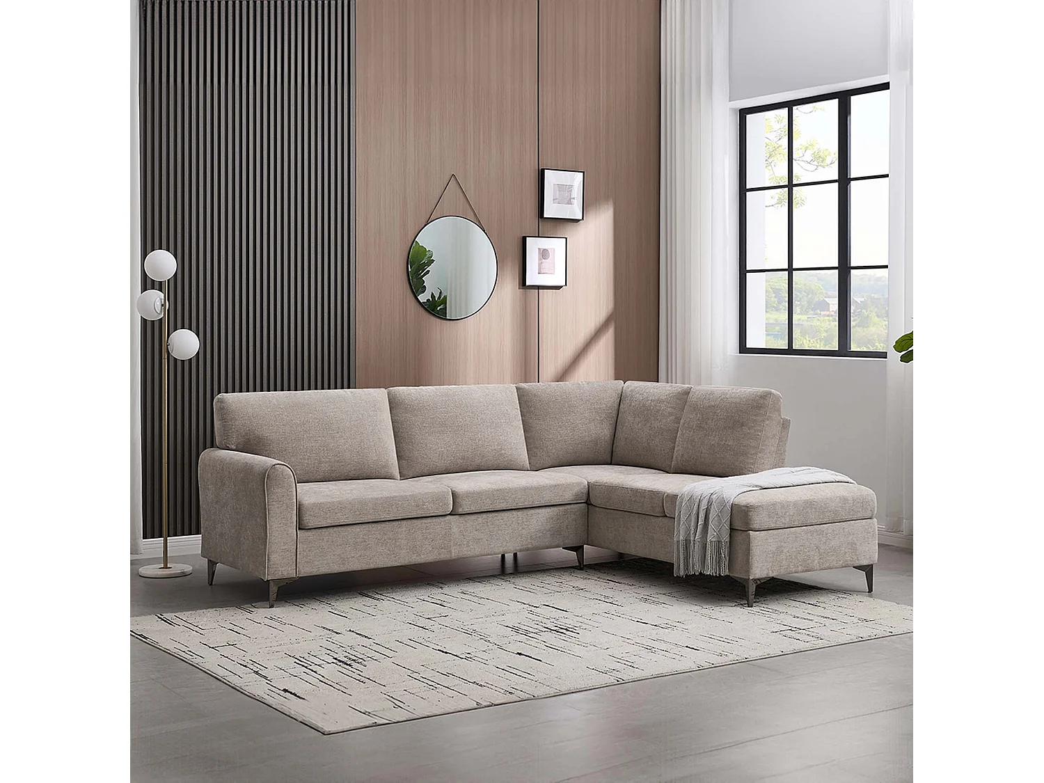 Roma 4 Seater Fabric Corner Sofa
