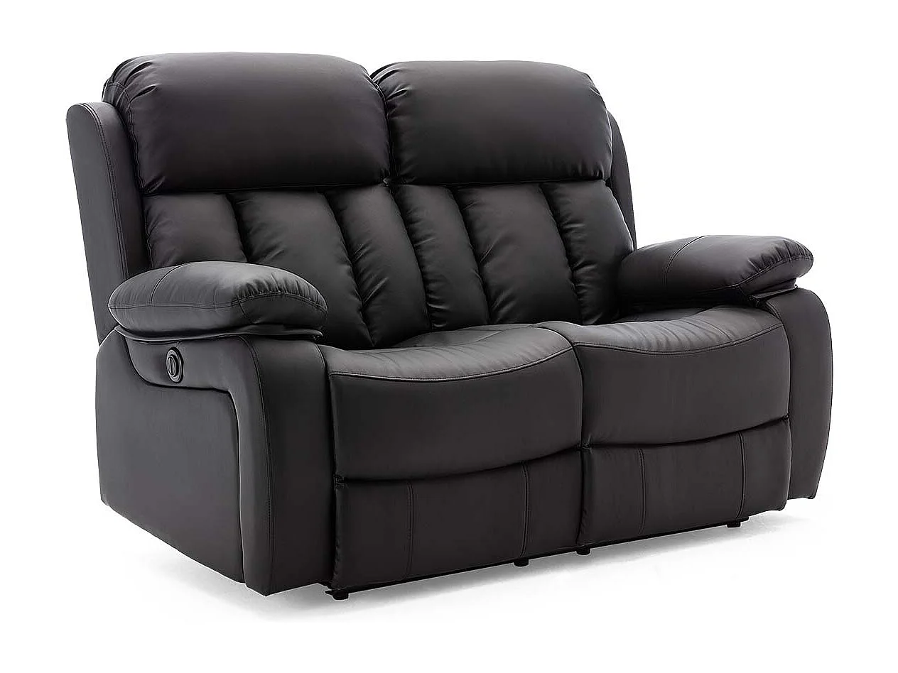 Chester 2 Seater Electric High Back Bonded Leather Recliner Sofa