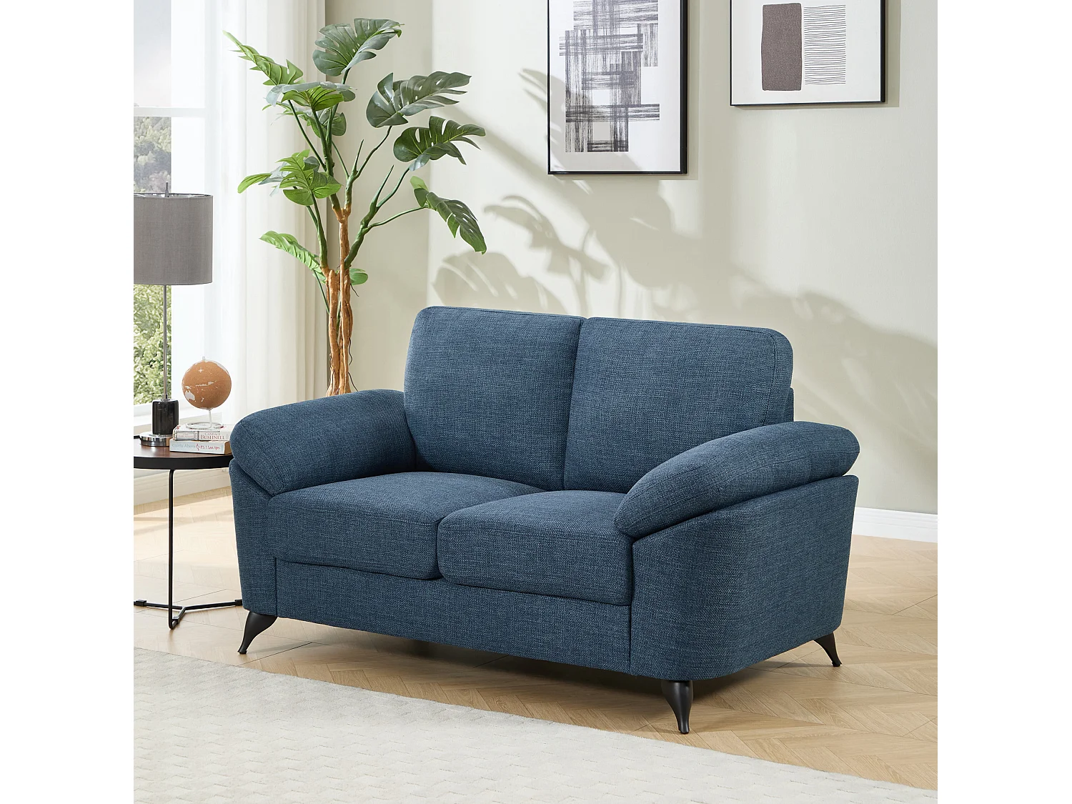 Malmo 2 Seater Sofa Modern Scandi Style Fabric Living Room Sofa