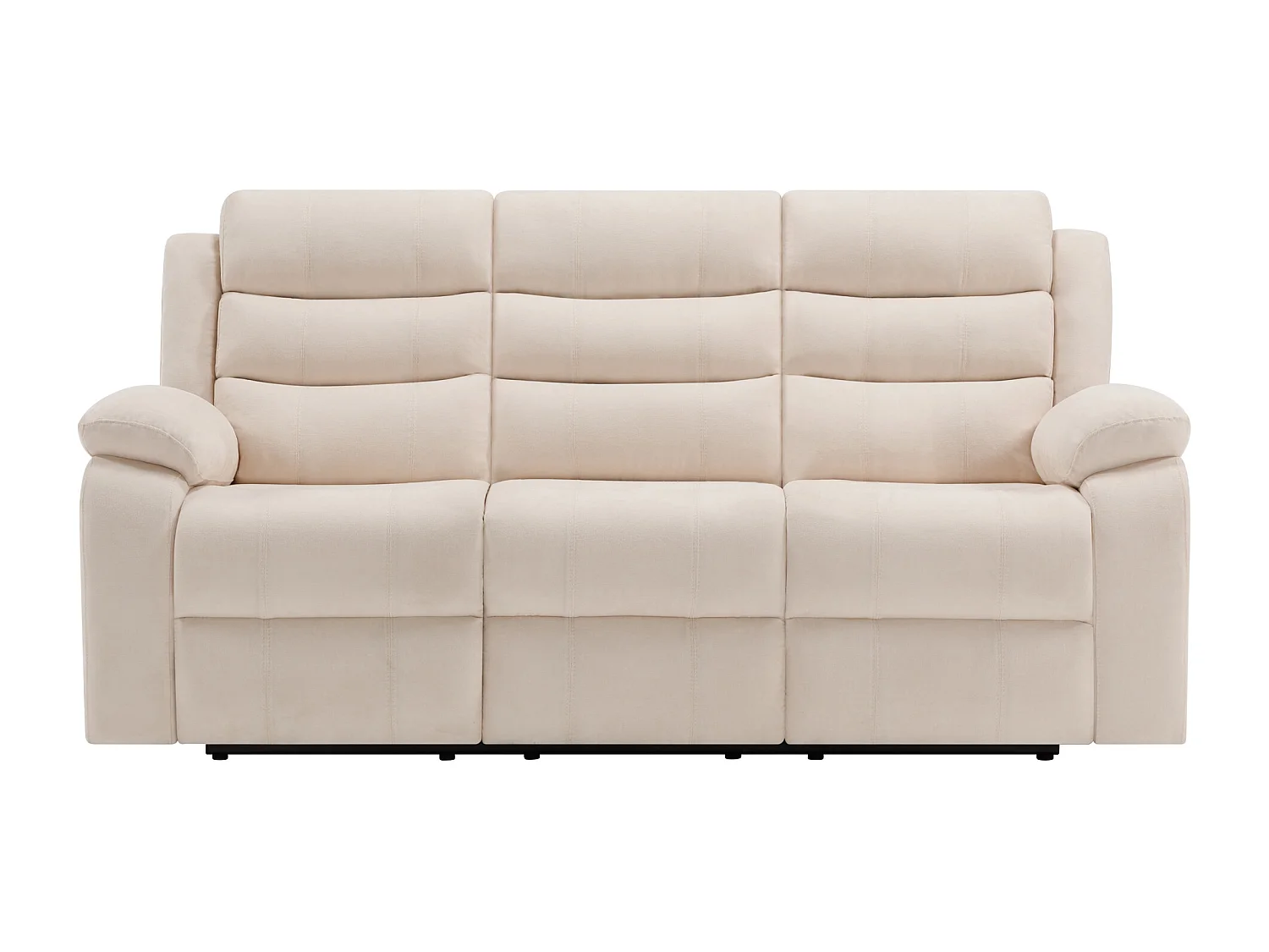 Boston 3 Seater Fabric Manual Recliner Sofa