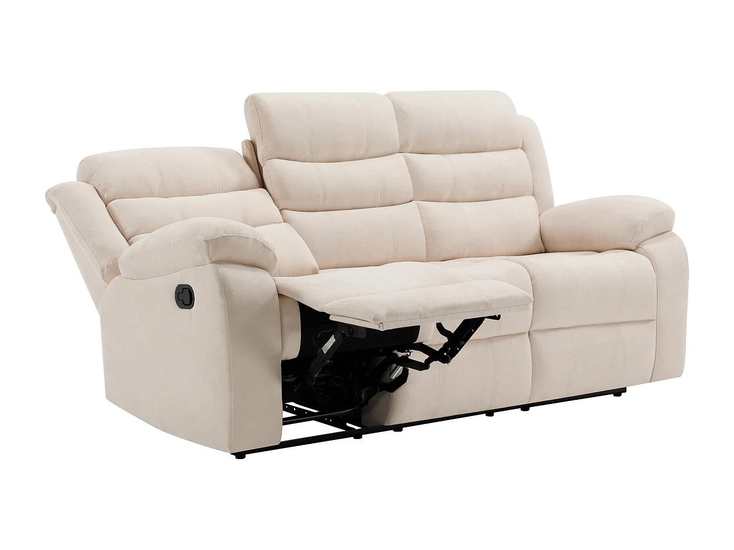 Boston 3 Seater Fabric Manual Recliner Sofa