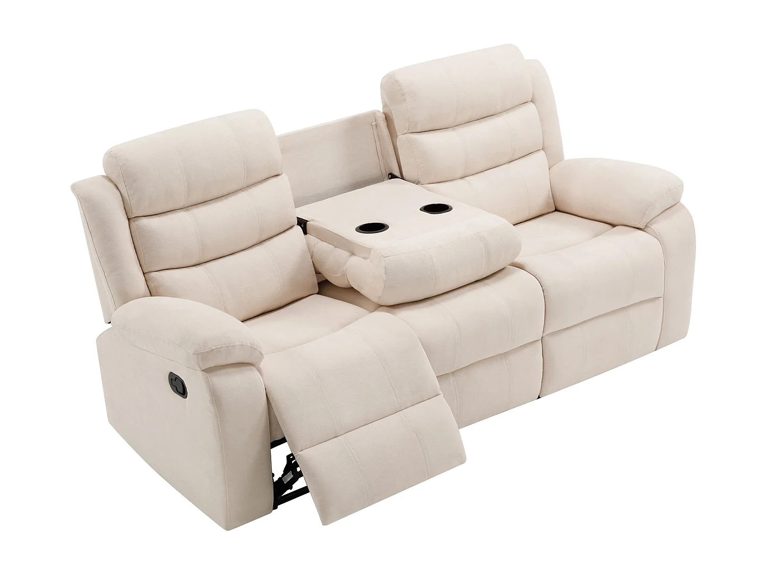 Boston 3 Seater Fabric Manual Recliner Sofa
