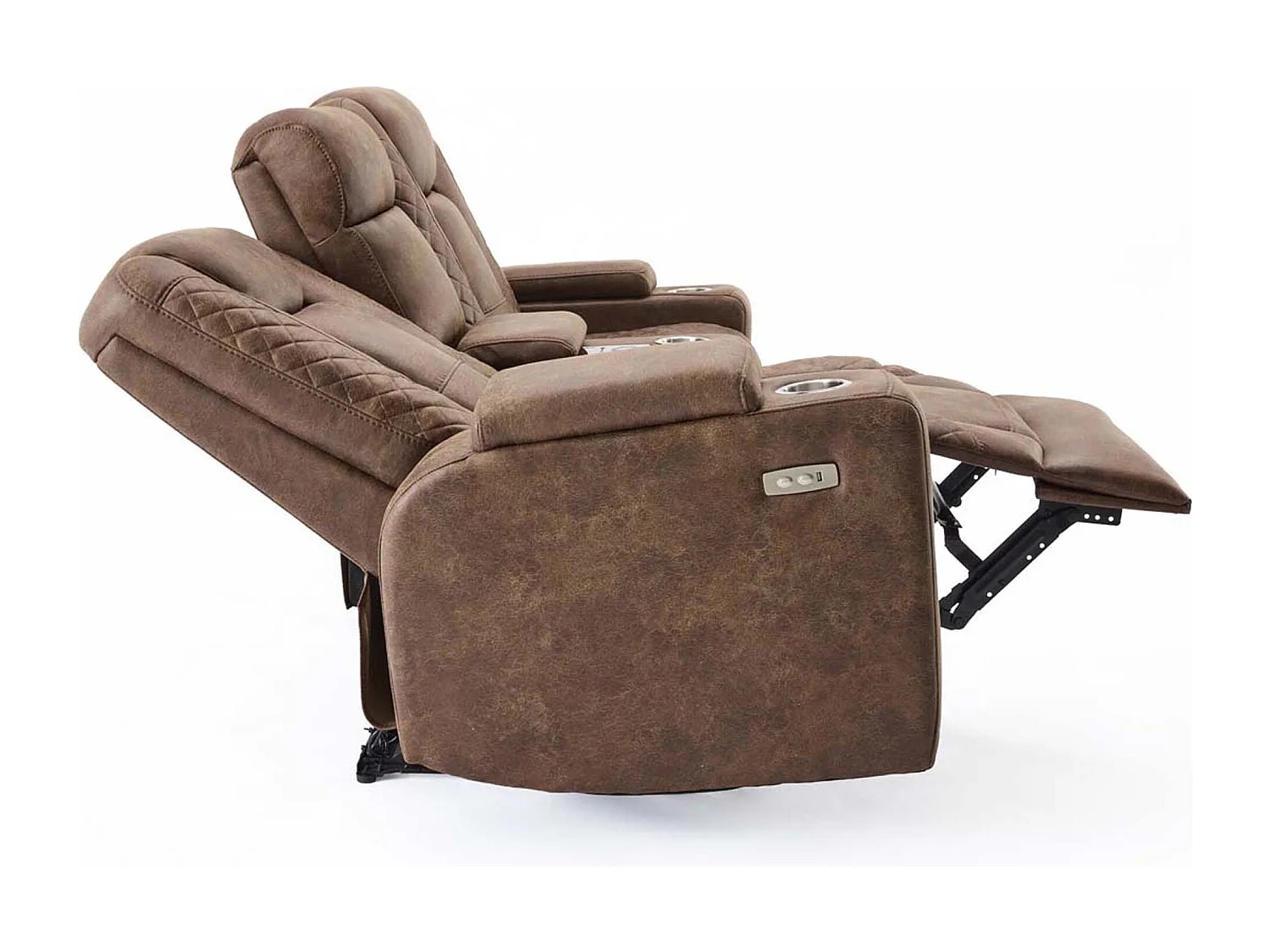Ashton Electric Recliner 2 Seater Sofa Technology Fabric With Speakers & USB-C Charging