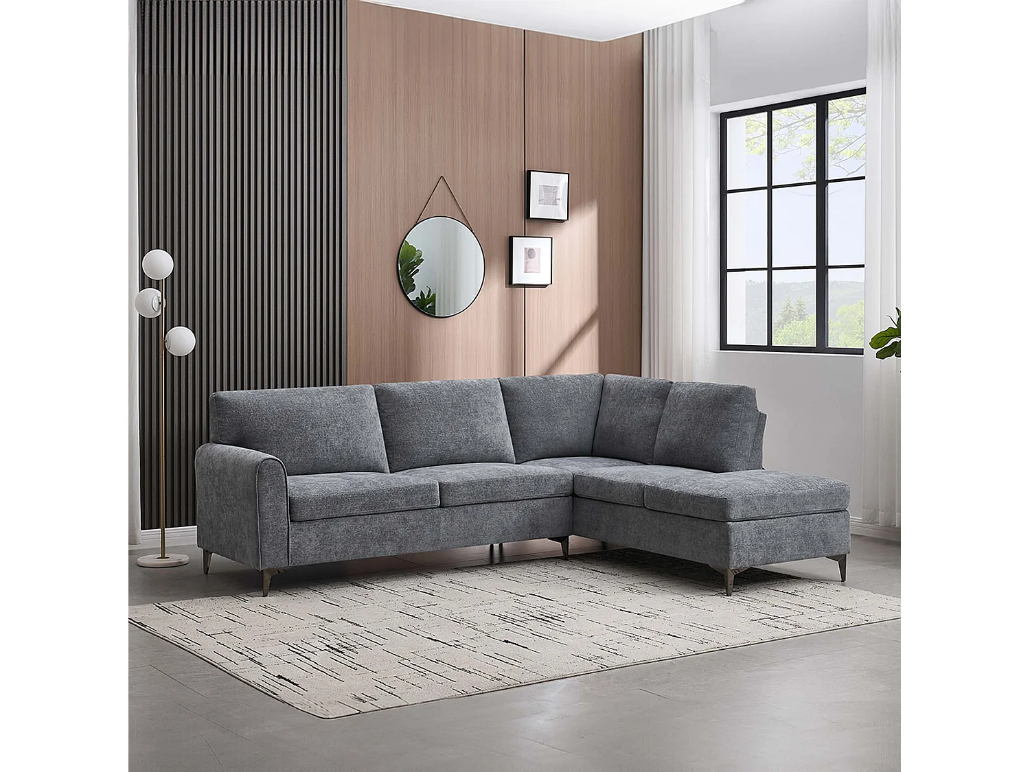 Roma 4 Seater Fabric Corner Sofa