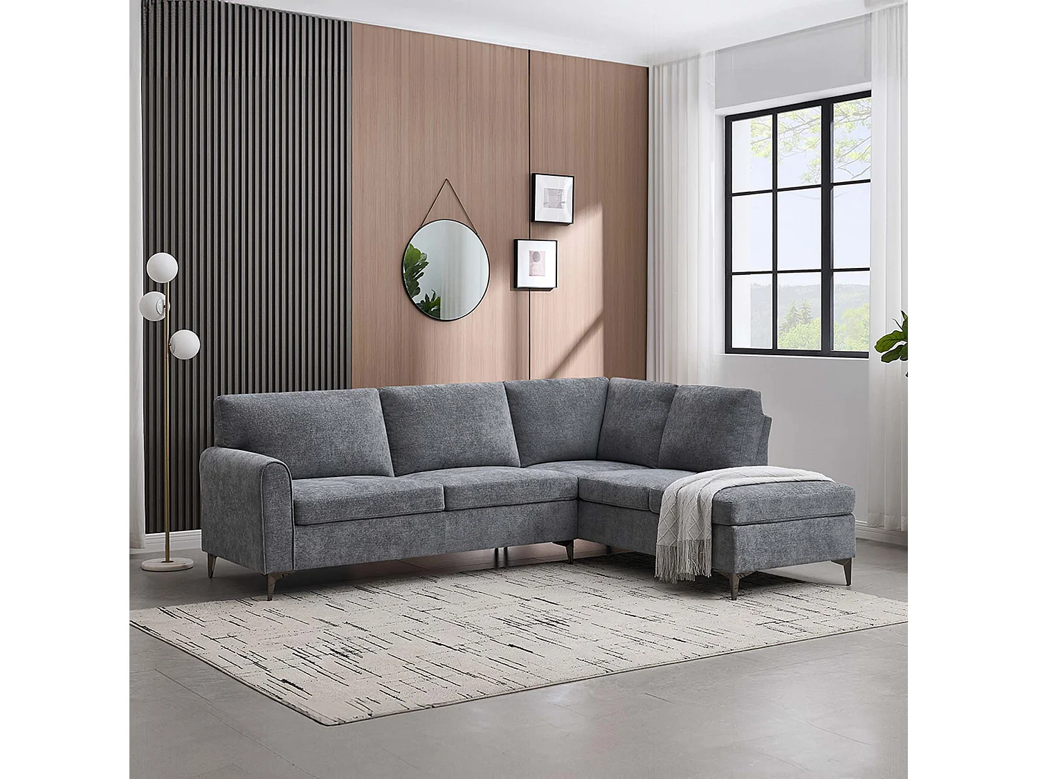 Roma 4 Seater Fabric Corner Sofa