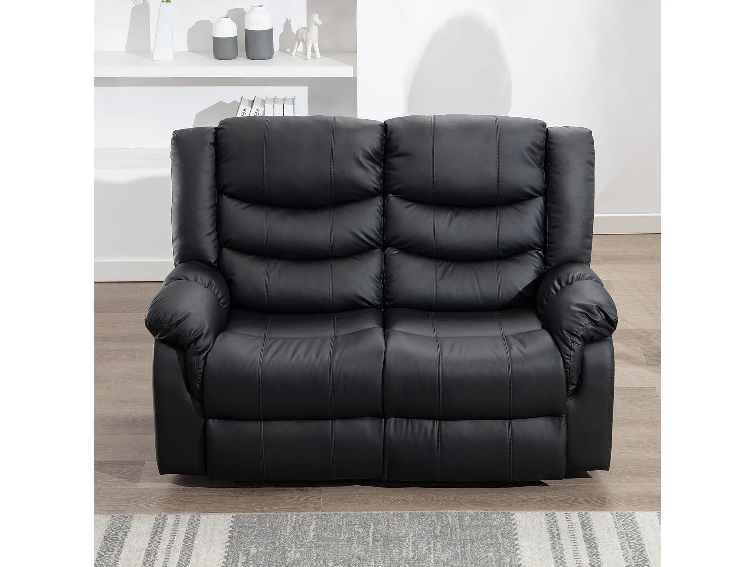 Seattle 2 Seater Electric High Back Bonded Leather Recliner Sofa