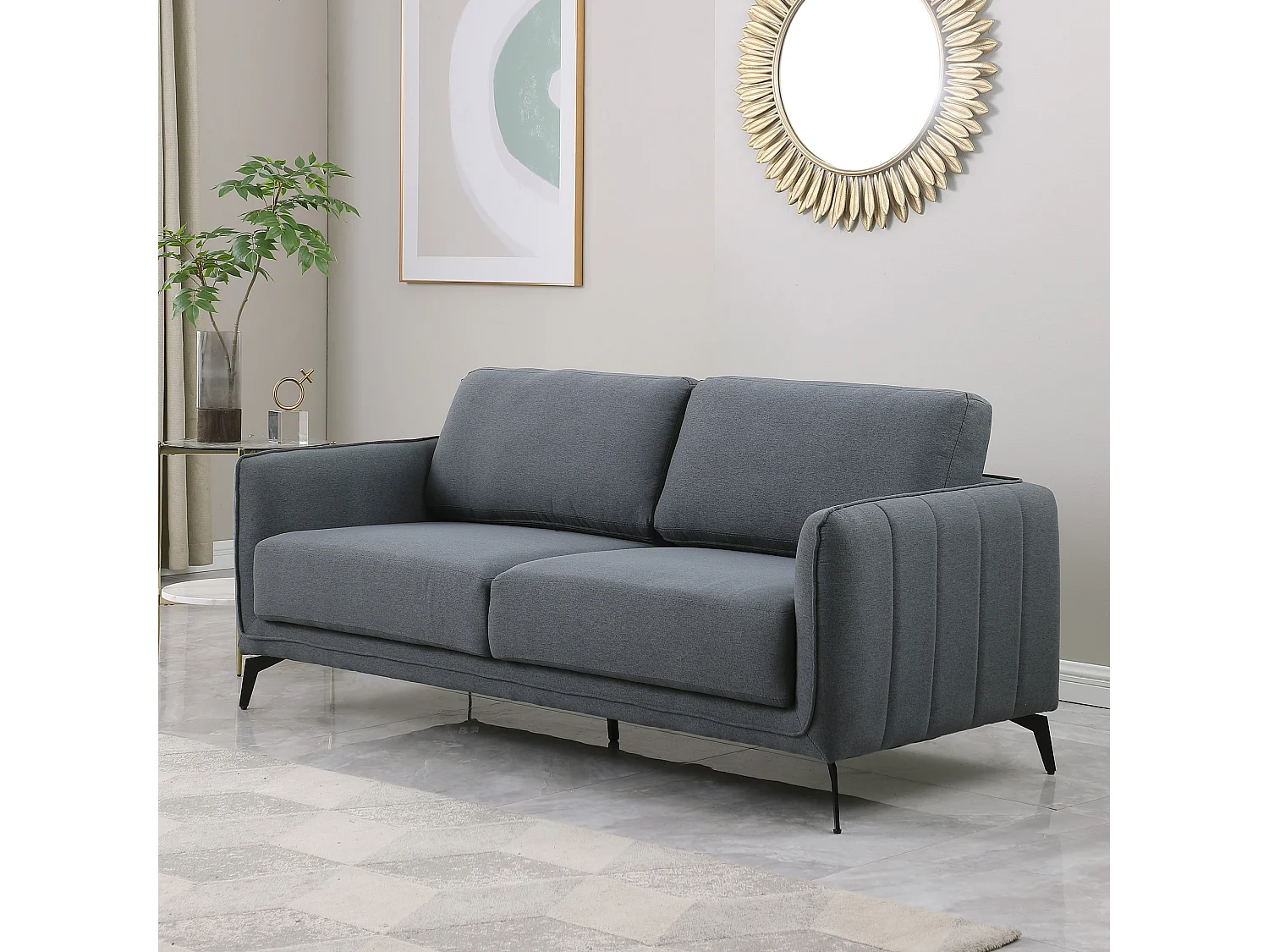 Oslo Modern Scandi Style Fabric Living Room 3 Seater Sofa