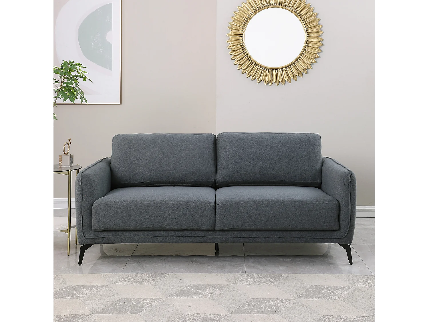 Oslo Modern Scandi Style Fabric Living Room 3 Seater Sofa
