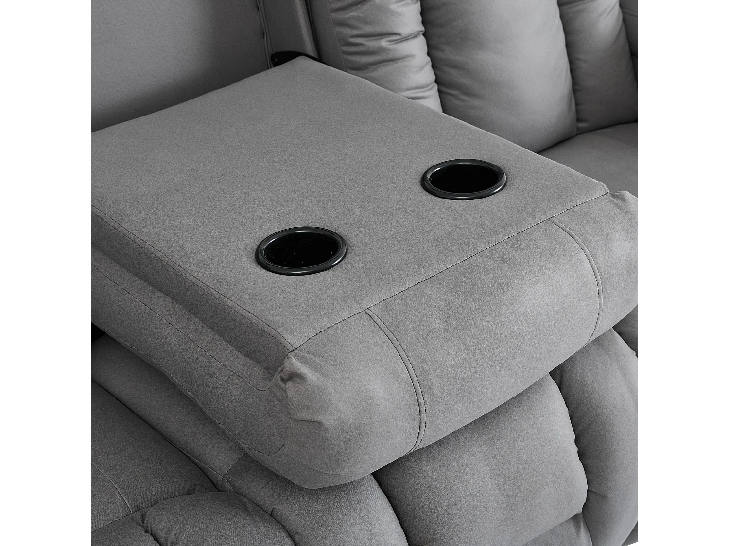 Caesar 3 Seater Grey Technology Fabric Modern Electric Recliner Sofa