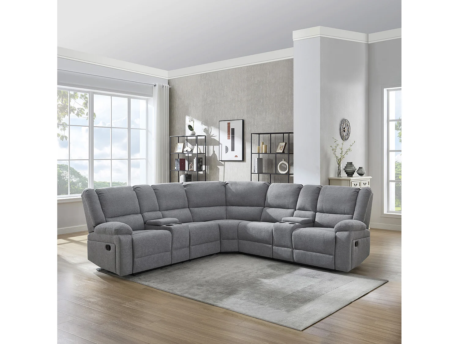 Praga Corner Fabric Recliner Sofa
