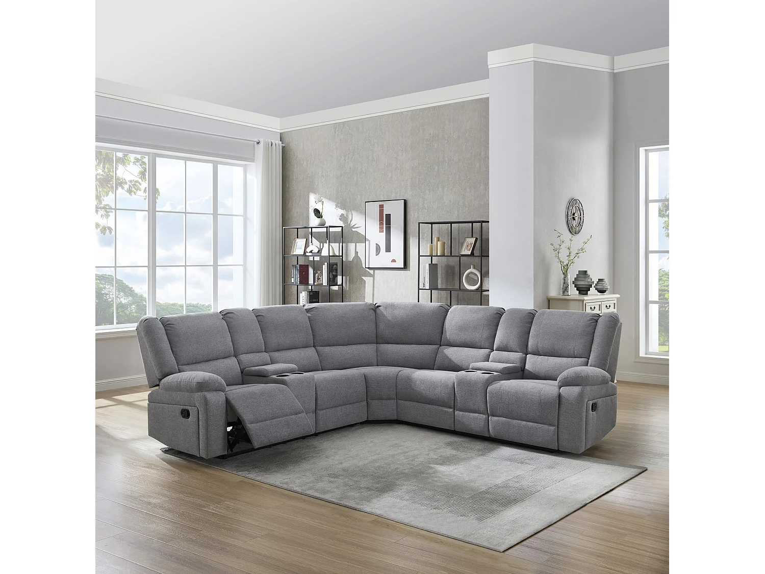 Praga Corner Fabric Recliner Sofa