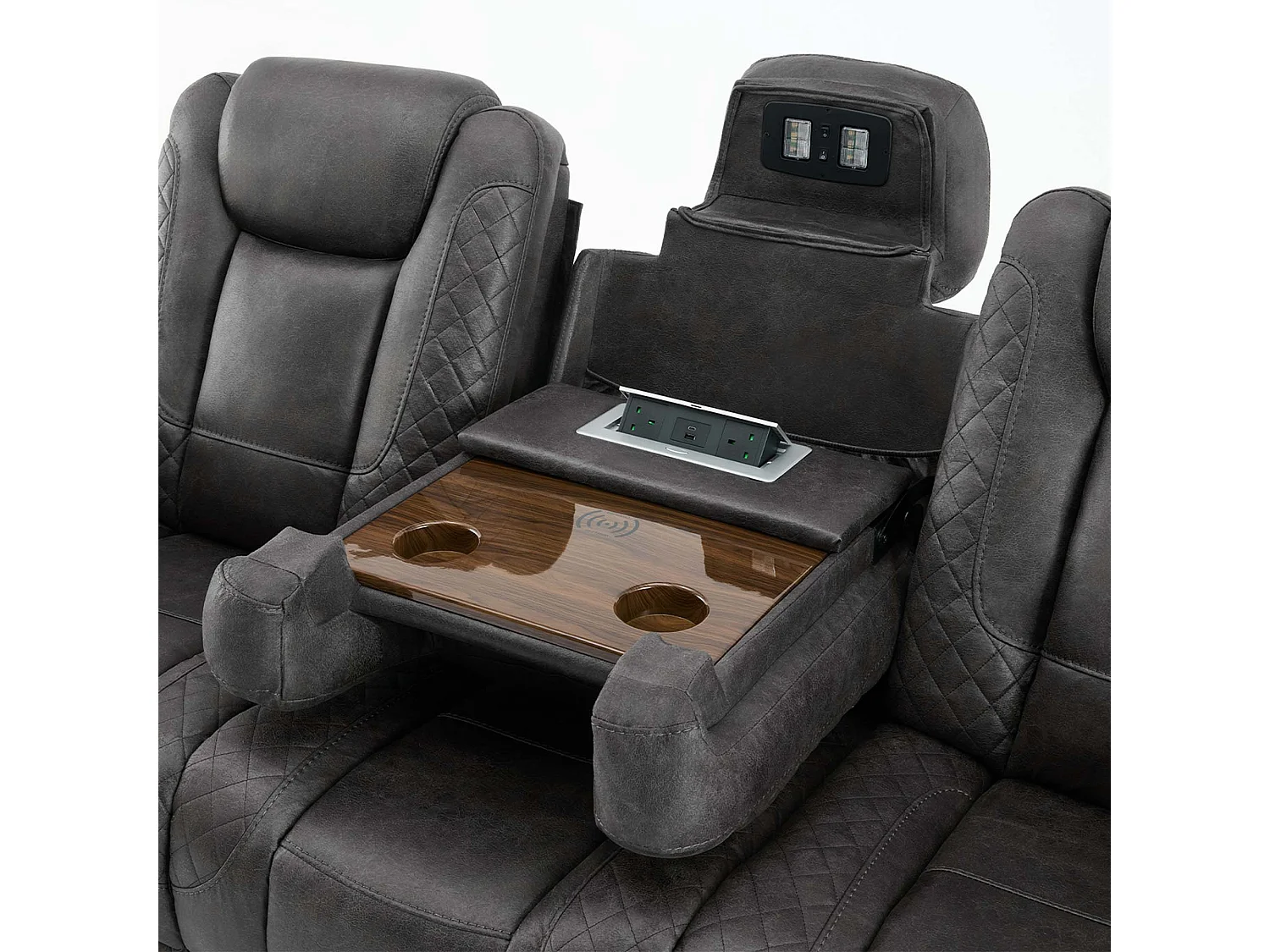 Ashton Electric Recliner 3 Seater Sofa Technology Fabric With Built-In Plugs & USB-C Charging