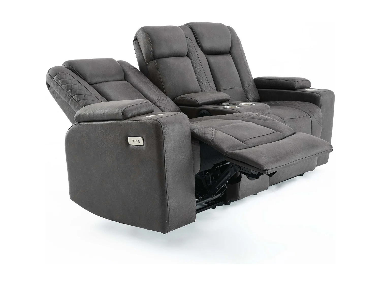 Ashton Electric Recliner 2 Seater Sofa Technology Fabric With Speakers & USB-C Charging