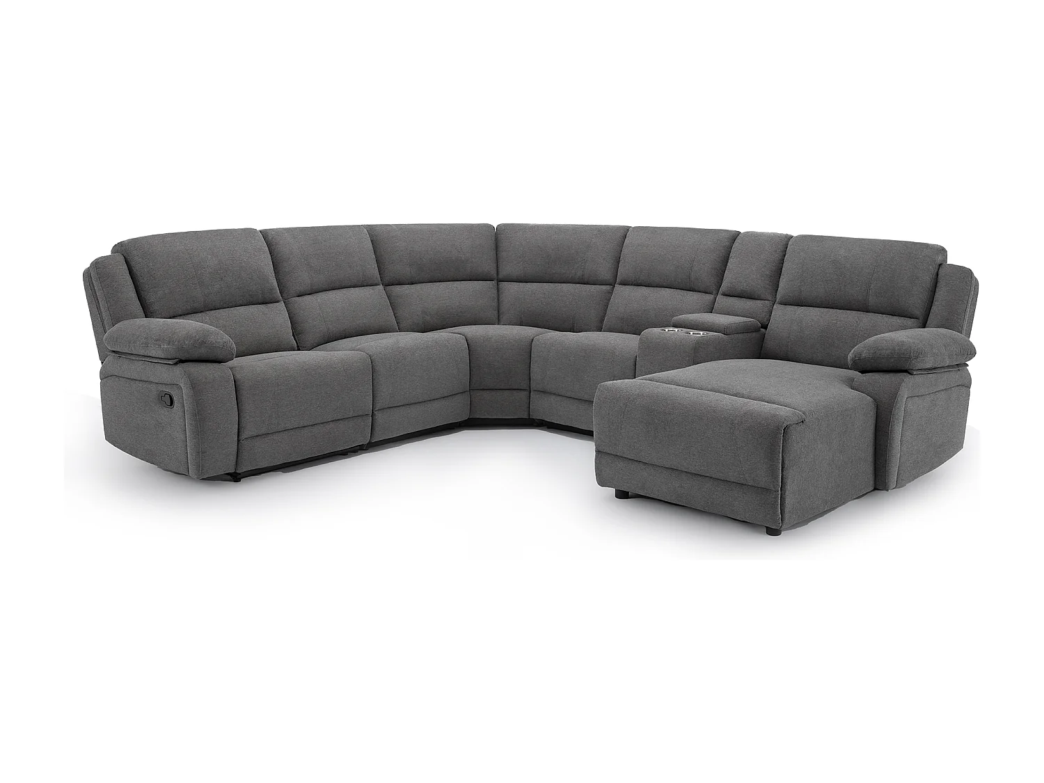 Dublin 5 Seater Fabric Corner Recliner Sofa