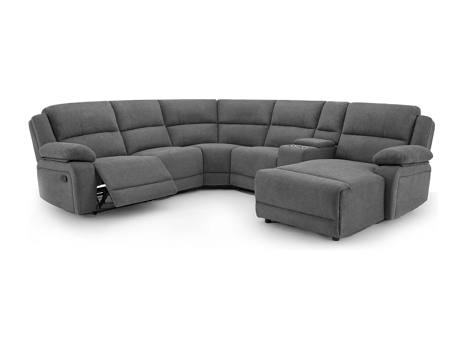 Dublin 5 Seater Fabric Corner Recliner Sofa