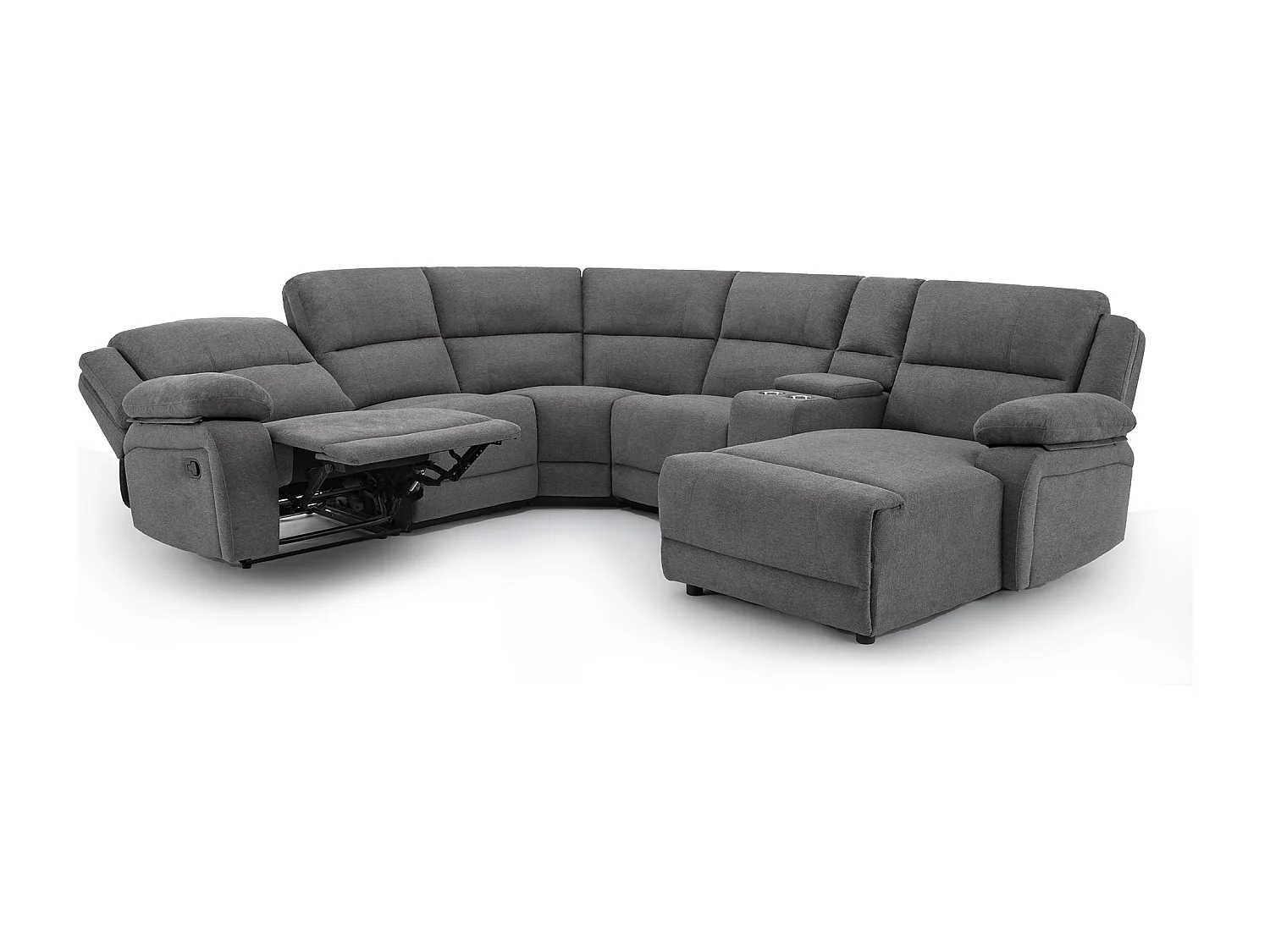 Dublin 5 Seater Fabric Corner Recliner Sofa