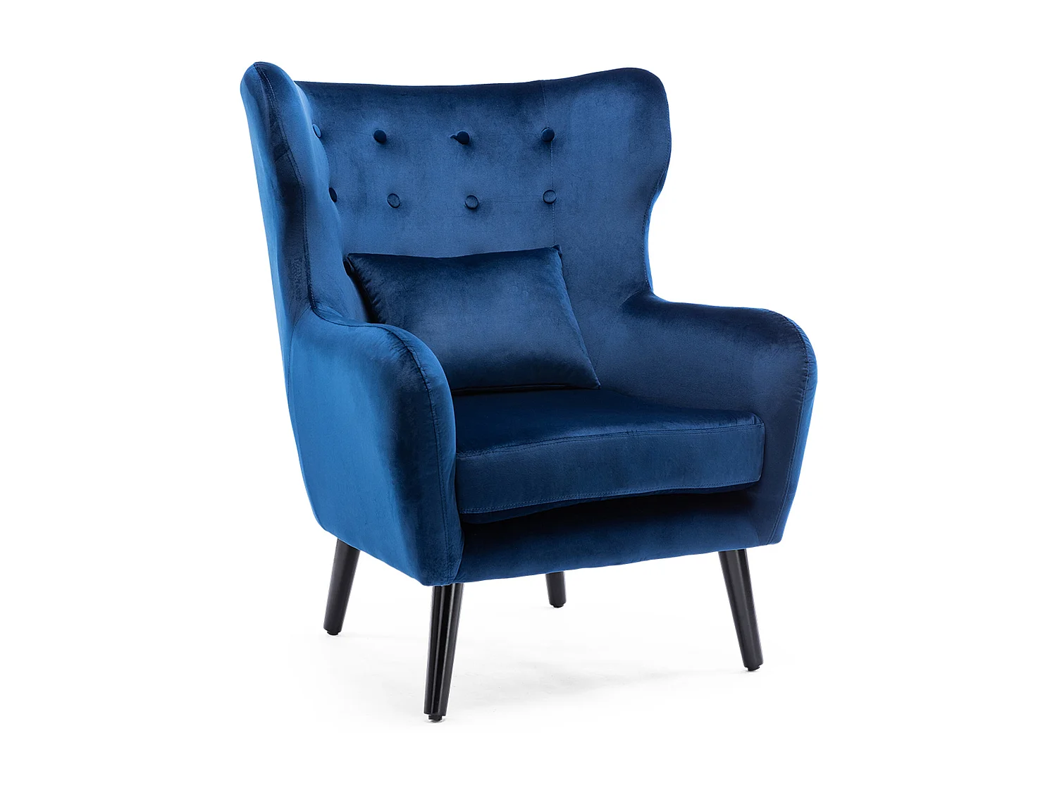 Winslow Wing Back Fabric Occasional Button Back Armchair