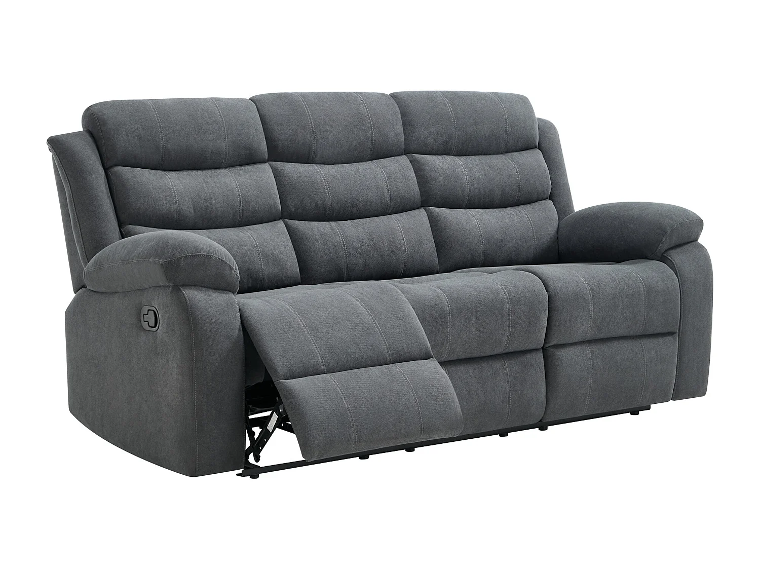 Boston 3 Seater Fabric Manual Recliner Sofa