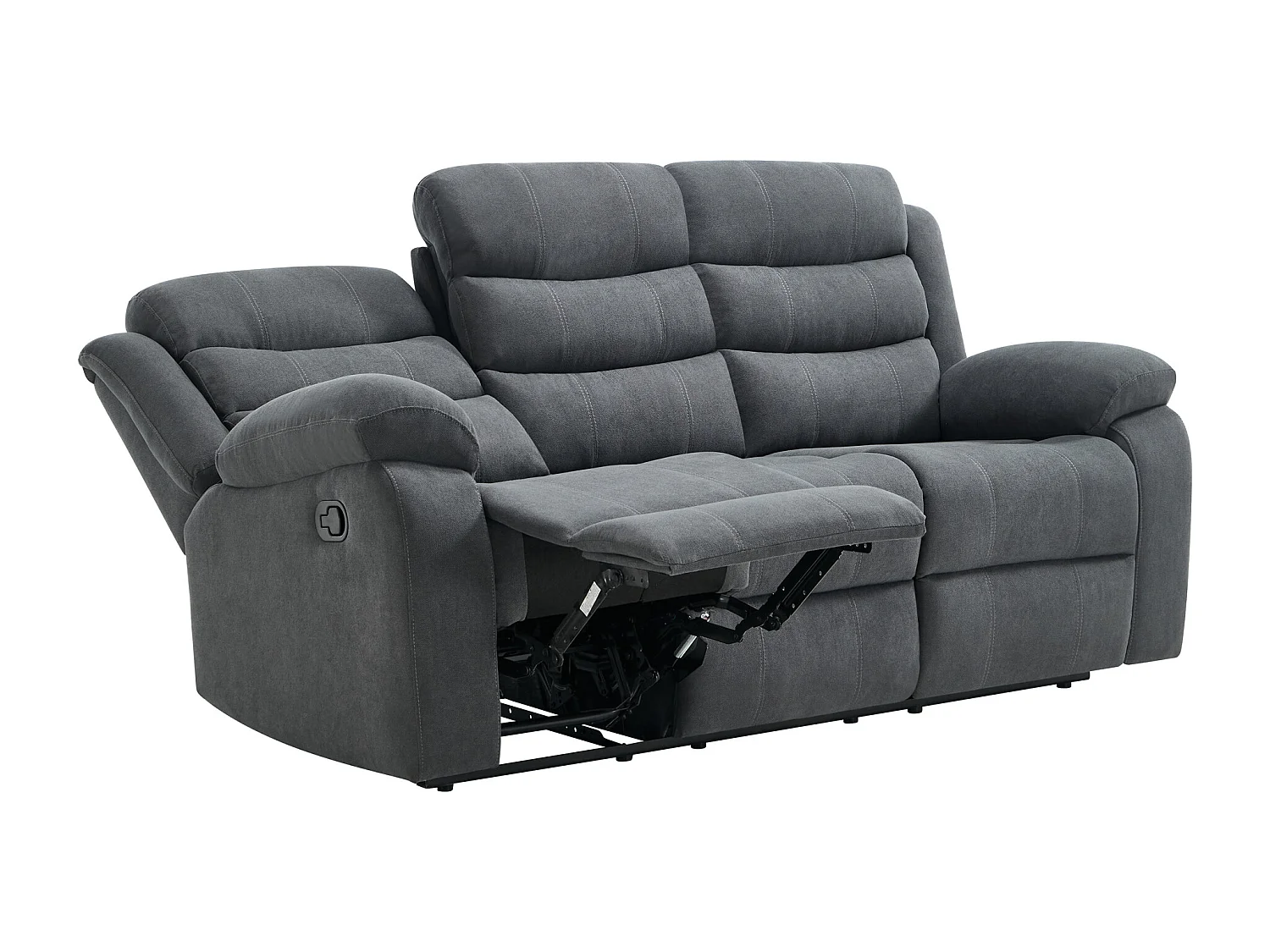 Boston 3 Seater Fabric Manual Recliner Sofa