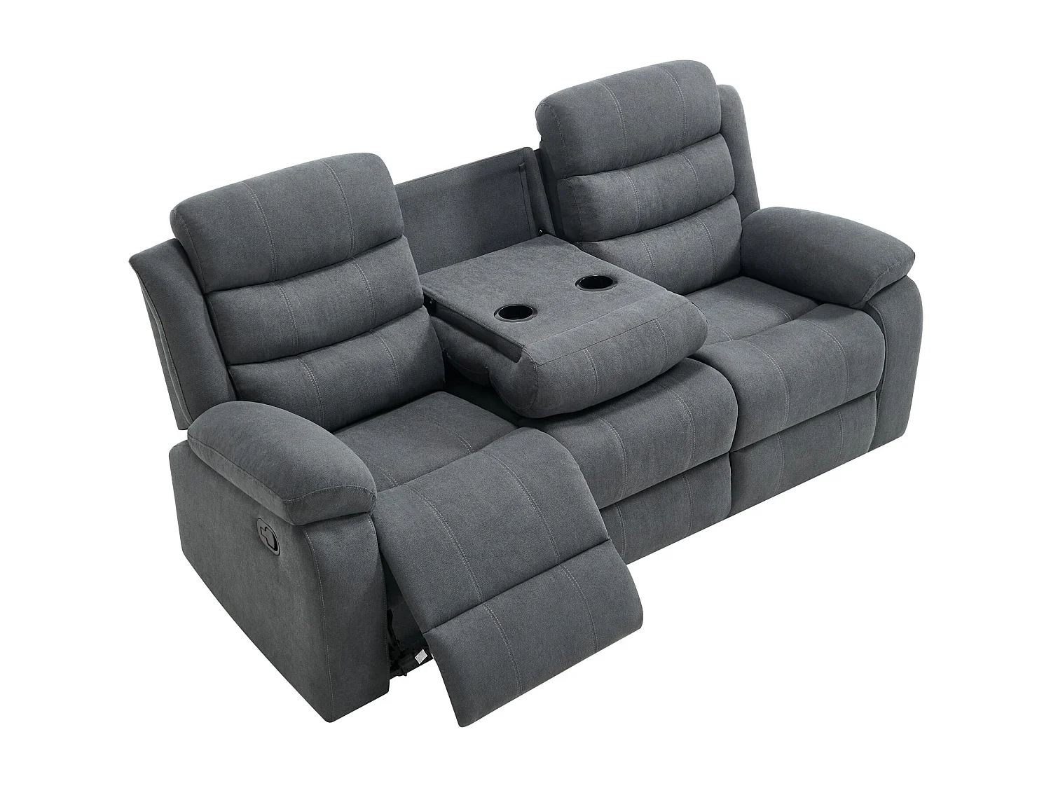 Boston 3 Seater Fabric Manual Recliner Sofa