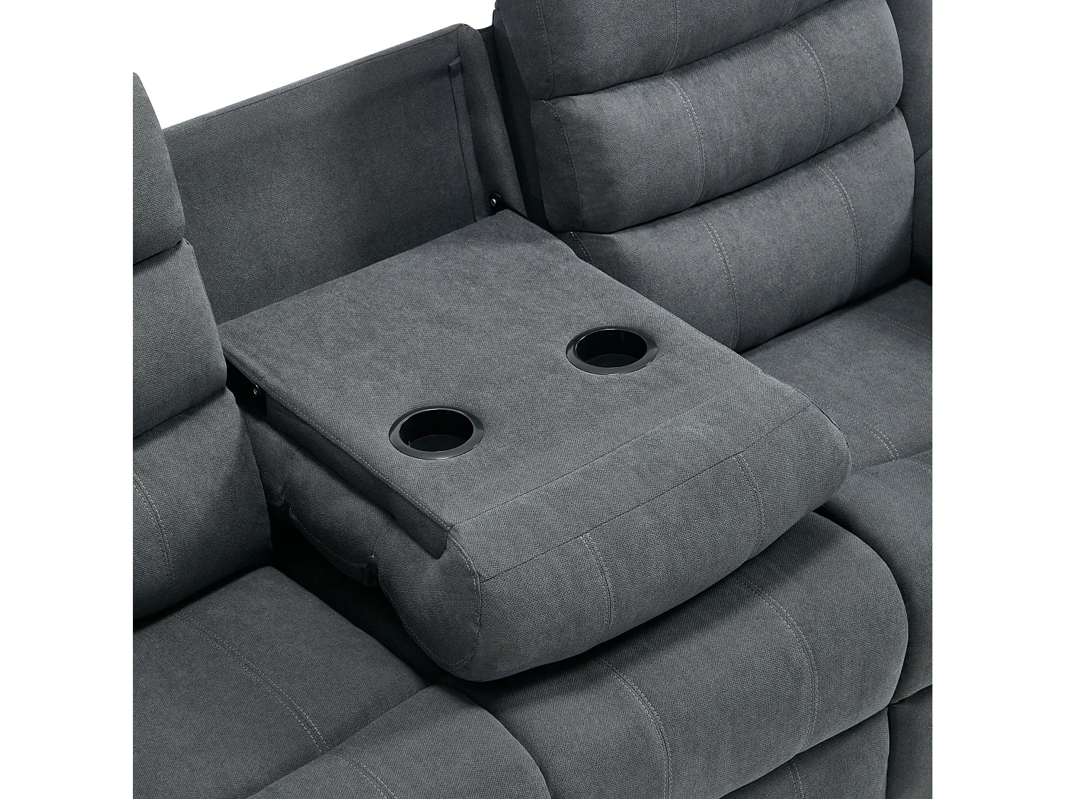 Boston 3 Seater Fabric Manual Recliner Sofa