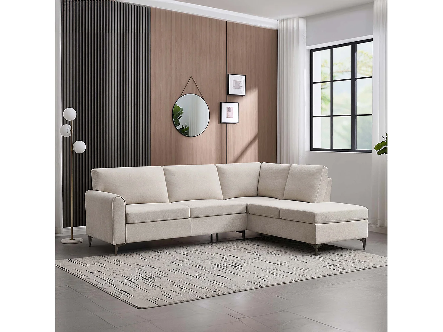 Roma 4 Seater Fabric Corner Sofa