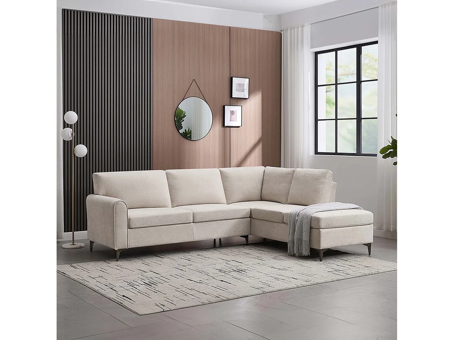Roma 4 Seater Fabric Corner Sofa