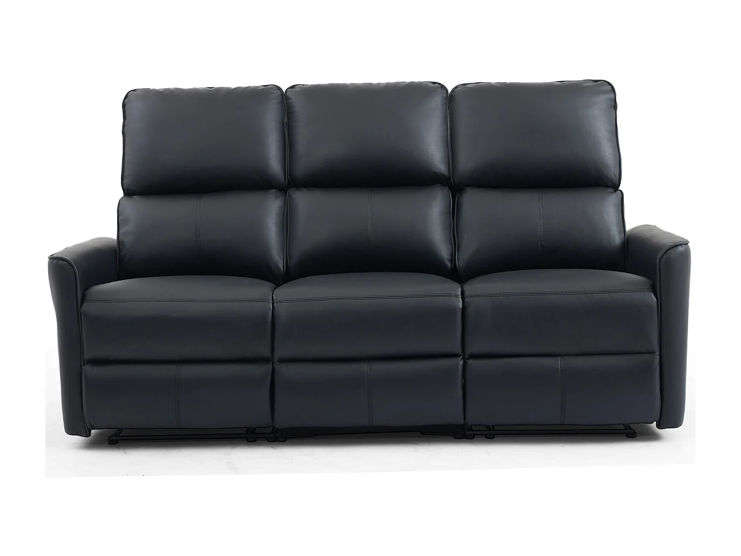 Madrid 2+3 Seater W Console Manual Air Leather Recliner Sofa Set
