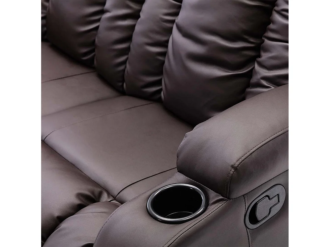 Caesar Manual Recliner Bonded Leather 2+3 Seater Sofa Set