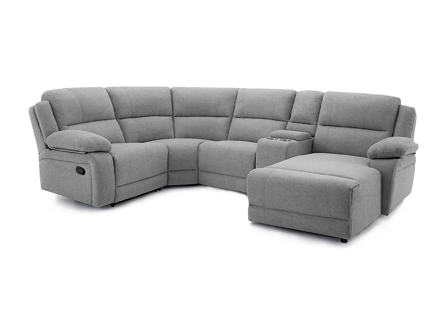 Dublin 4 Seater Fabric Corner Recliner Sofa