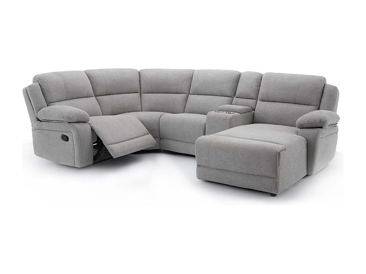 Dublin 4 Seater Fabric Corner Recliner Sofa