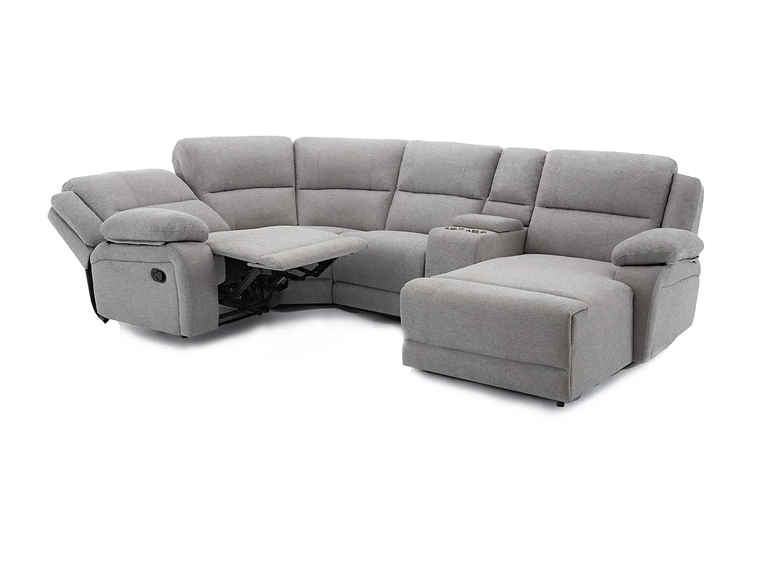Dublin 4 Seater Fabric Corner Recliner Sofa