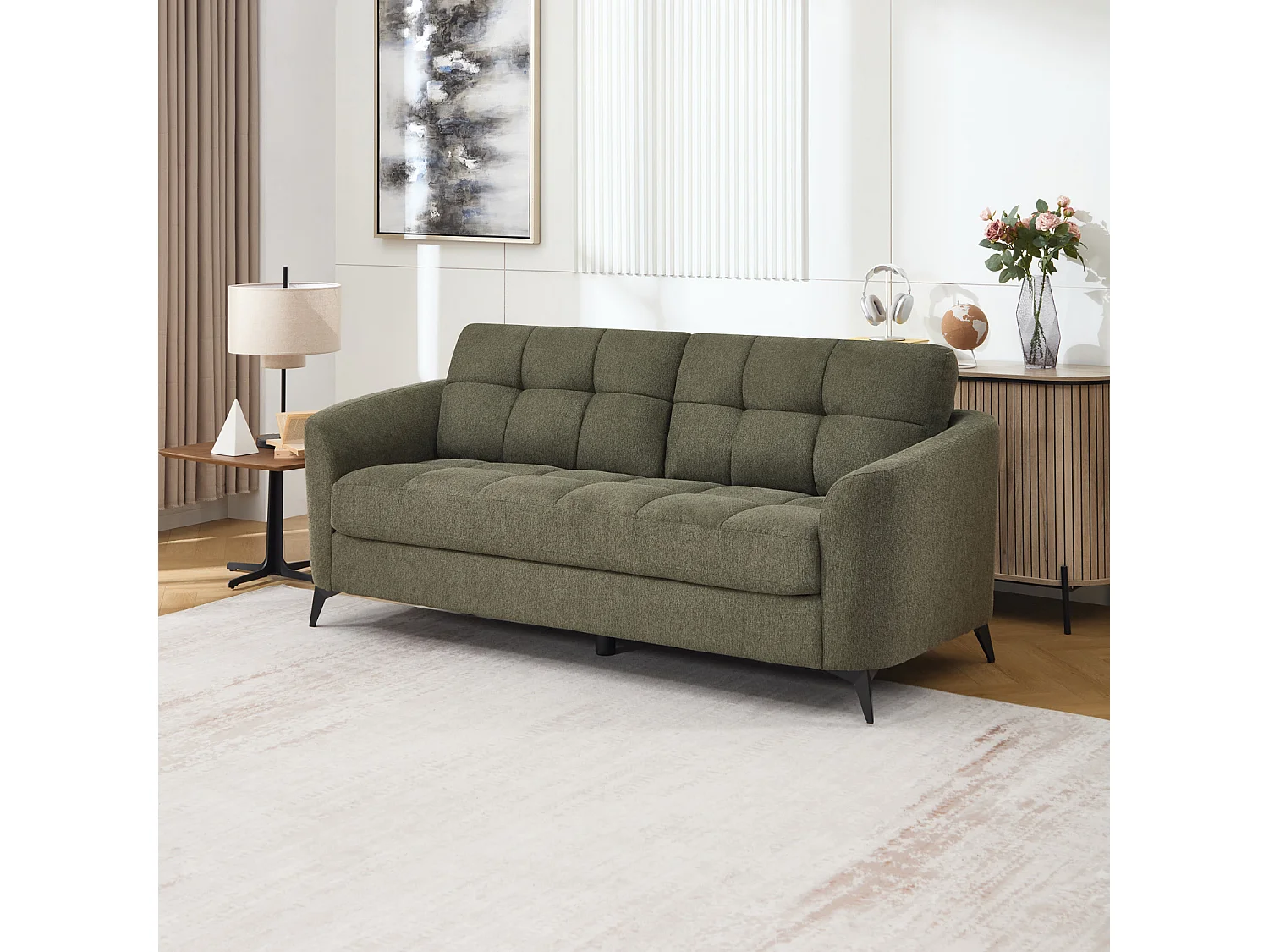 Solna 2+3 Seater Scandi Style Fabric Living Room Sofa Set