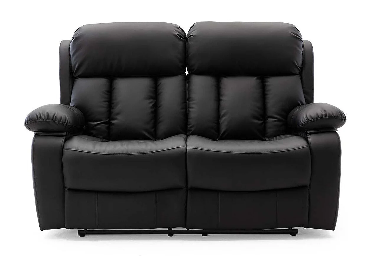 Chester 2 Seater Manual High Back Bonded Leather Recliner Sofa