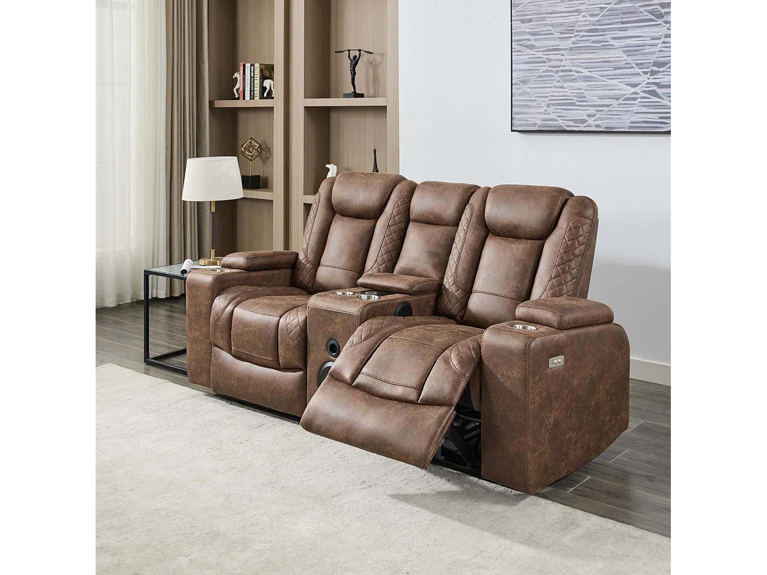 Ashton Electric Recliner 2+3 Seater Sofa Set Technology Fabric With Speakers & Usb-C Charging