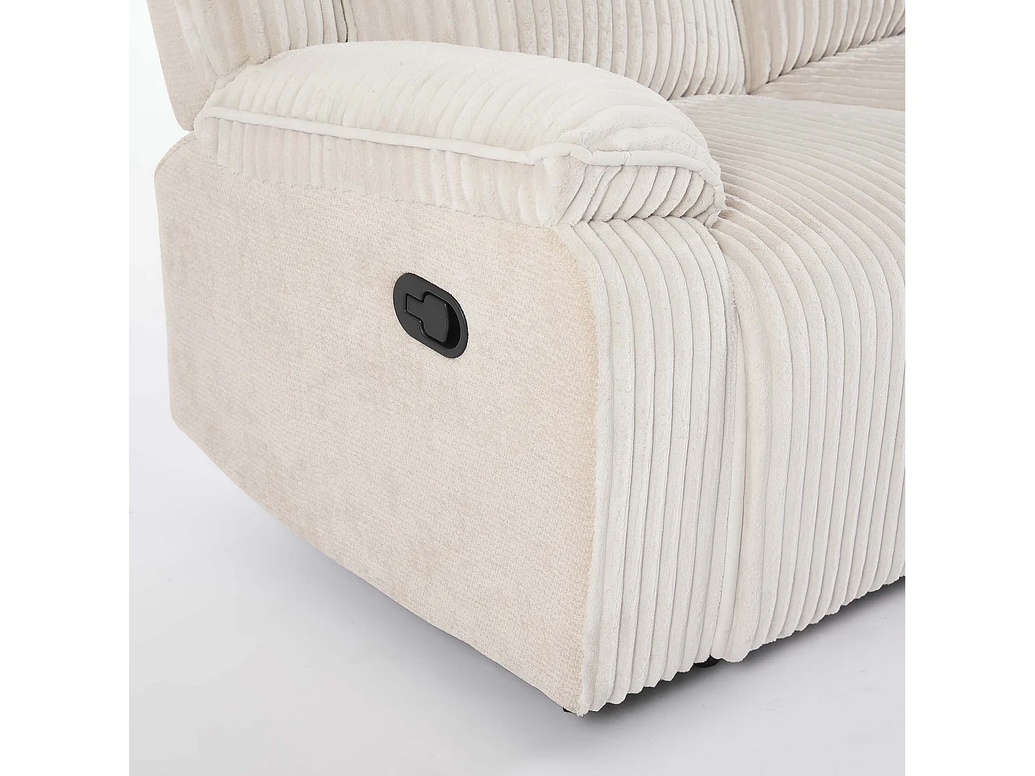 Verona 2 Seater Jumbo Cord Manual Recliner Sofa w Drinks Console
